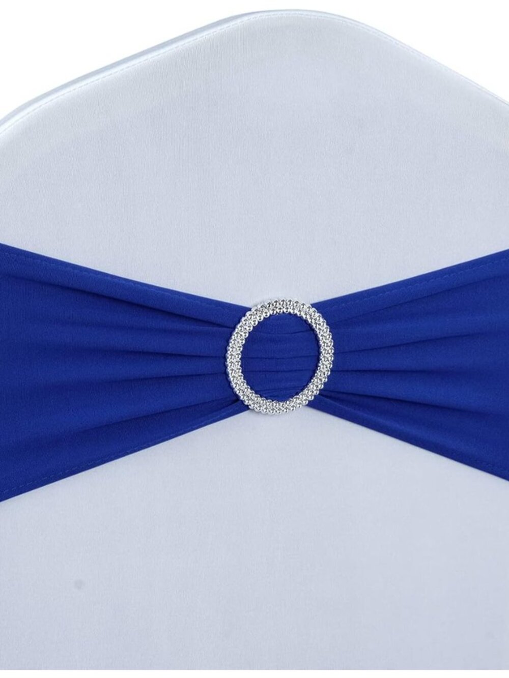 50PCS Spandex Chair Sashes Bows for Wedding Party, Royal Bule